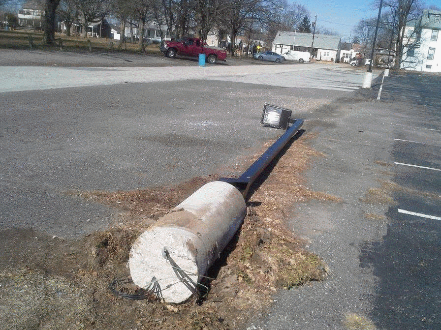 Contact us for Swaying or Leaning Poles, Lighting Pole Foundation Renewal.